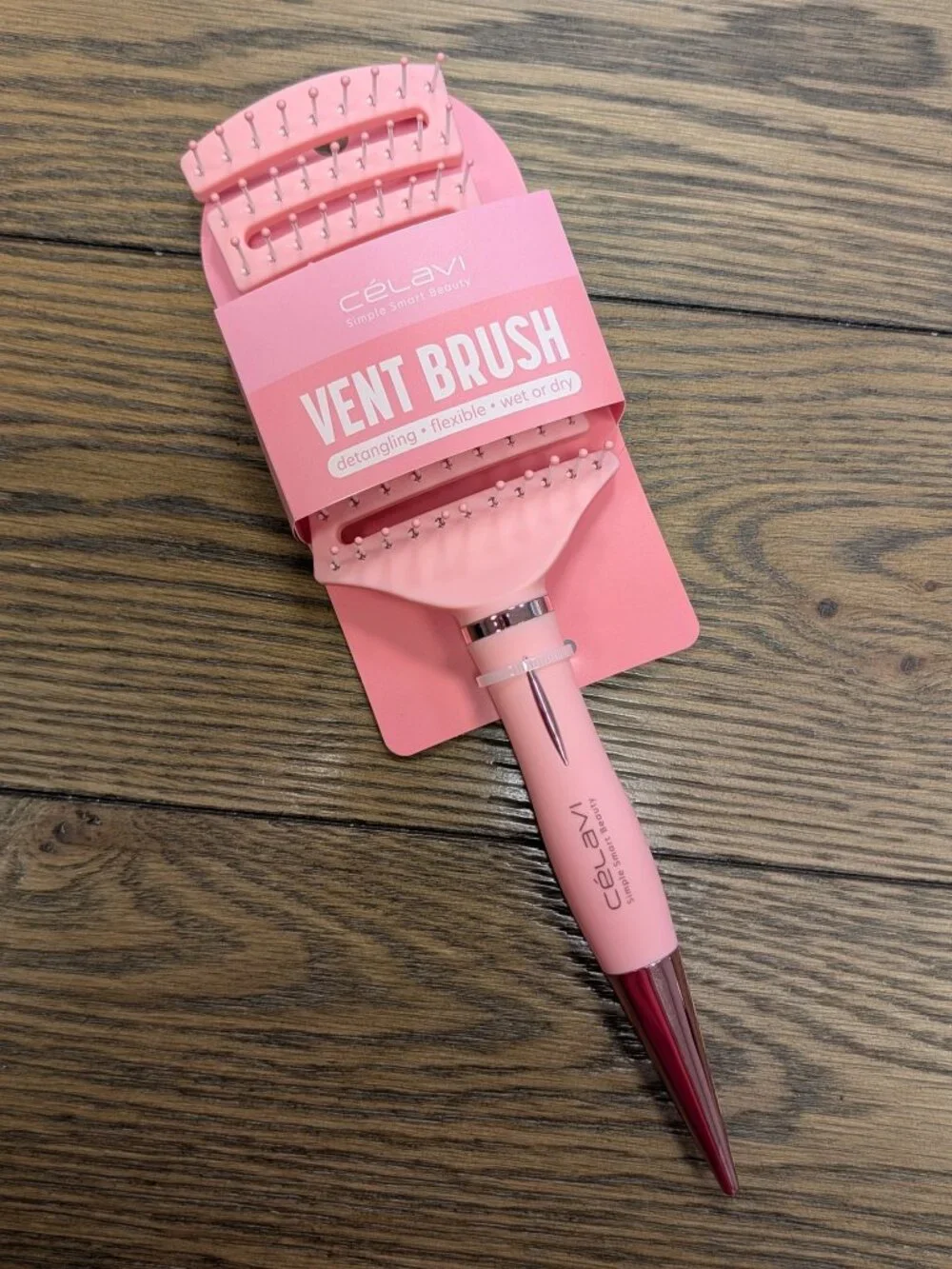 ❤️ 5 /$25 Célavi Pink Vent Detangling Hair Brush Flexible Wet Dry NEW